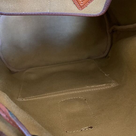 VINTAGE GUESS Canvas with Leather Trim Backpack